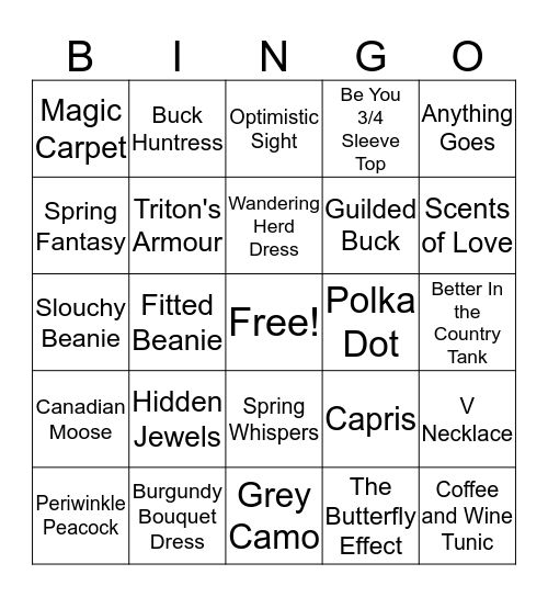 Du North Bingo Card
