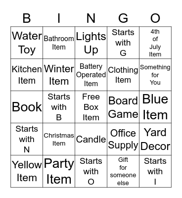 BINGO Card