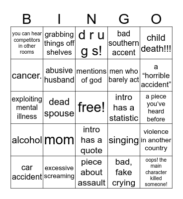 DI Bingo (TOC Edition!) Bingo Card