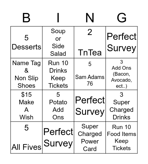 4/28/2018 Bingo Card