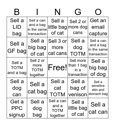 Scorecard Bingo Card