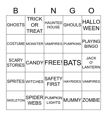 HALLOWEEN BINGO Card
