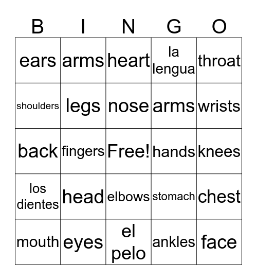 SPANEEEESSSHHHHH Bingo Card