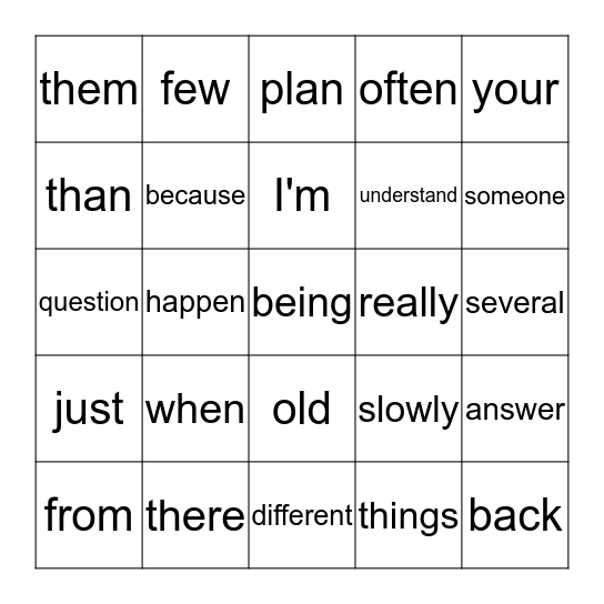 Bingo Card
