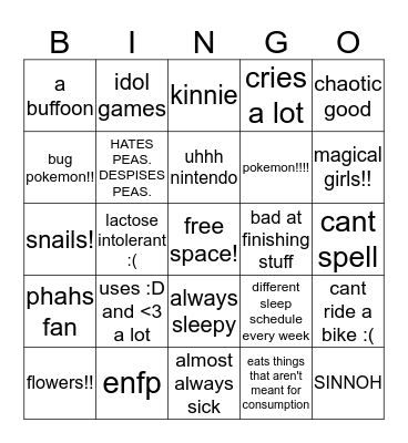 Cynthia Bingo!!! Bingo Card