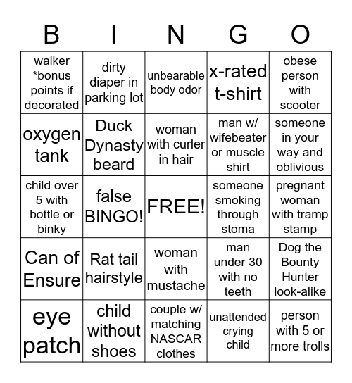 WHISKEY TANGO  Bingo Card