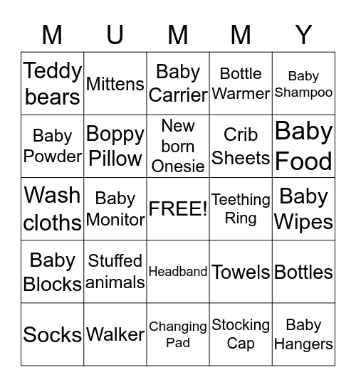 Bobbi & Luke's Lil' Pumpkin Bingo Card