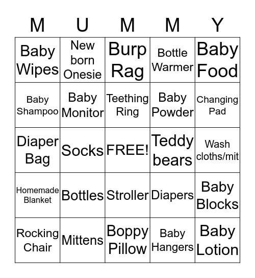 Bobbi & Luke's Lil' Pumpkin Bingo Card