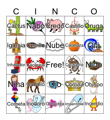 Cinco de Maya Bingo Card