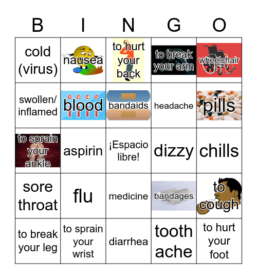 La salud Bingo Card