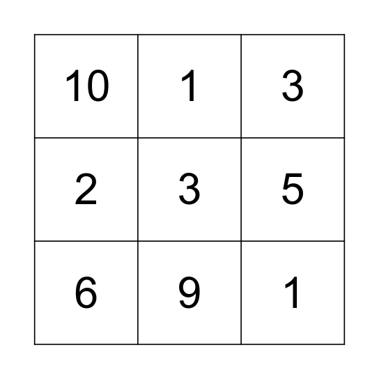 Fractions! Bingo Card