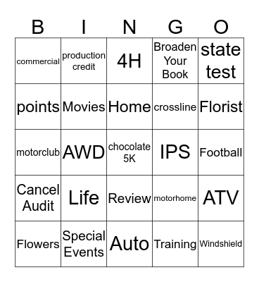 May Bingo Card