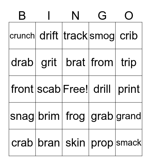 Blends BINGO Card