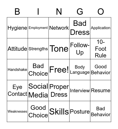 Are You Ready Bingo Card