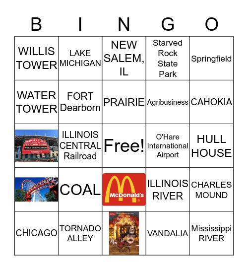 ILLINOIS Bingo Card