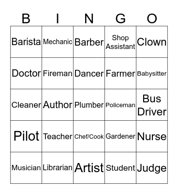 Work and Employment Bingo! Bingo Card