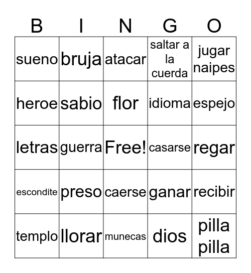 BINGO Card