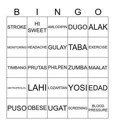 Bingo Card