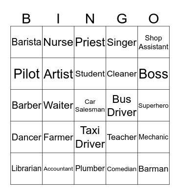 Work and Employment Bingo Card