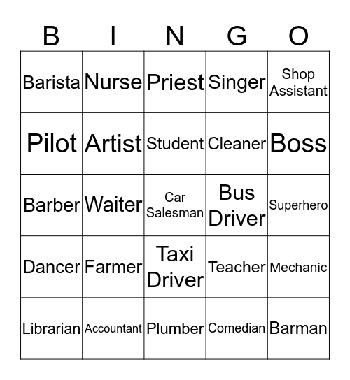 Work and Employment Bingo Card