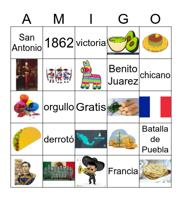 CINCO DE MAYO BINGO Card