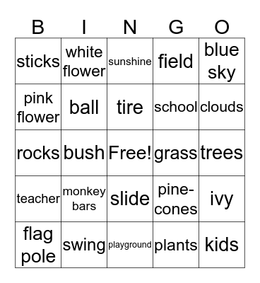 Outside Bingo Card