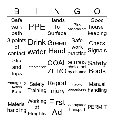 5 finger bingo  Bingo Card