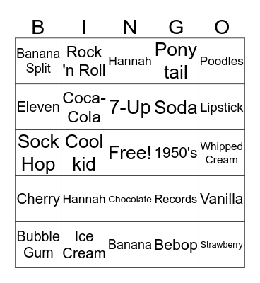 Birthday Bingo Card