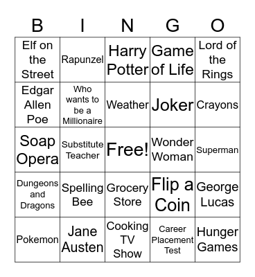 Studio C  Bingo Card