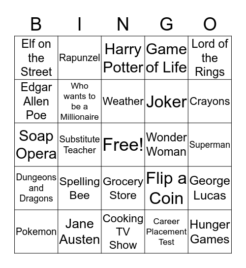 Studio C  Bingo Card