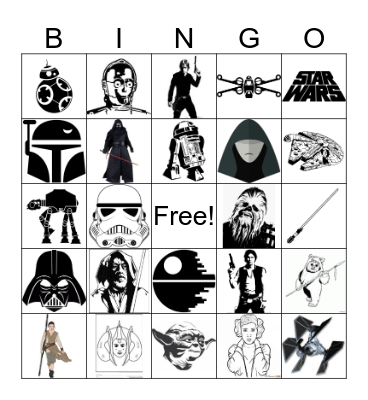 Star Wars - May The 4th Be With You Bingo Card