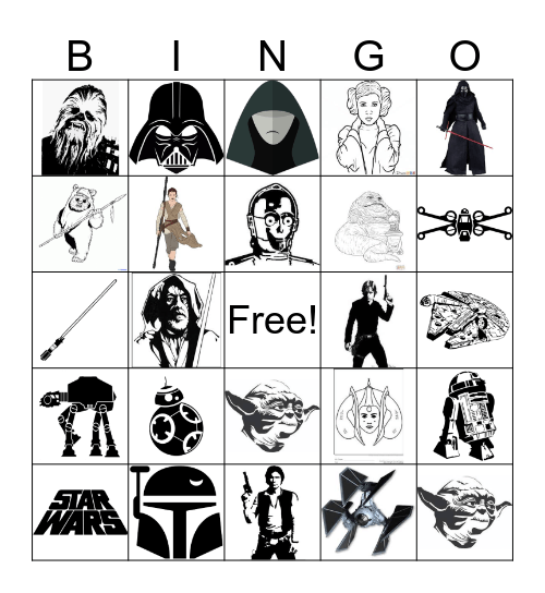 Star Wars - May The 4th Be With You Bingo Card