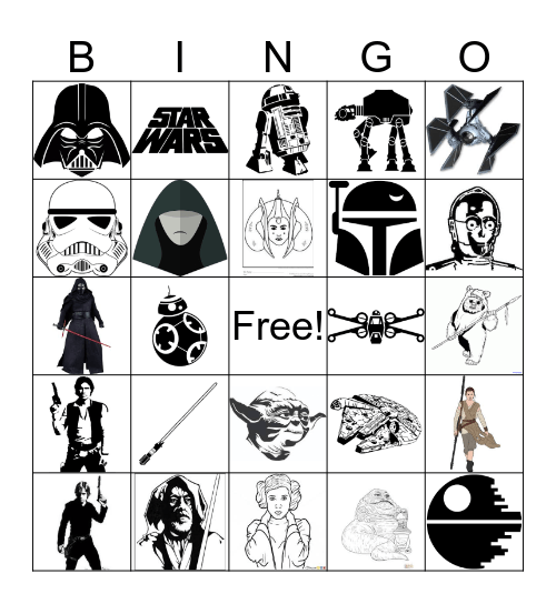 Star Wars - May The 4th Be With You Bingo Card