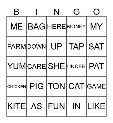 Zoe Bingo Card