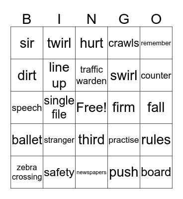 Unit 5: Uniquely You Bingo Card