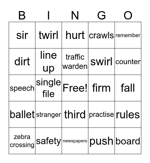 Unit 5: Uniquely You Bingo Card