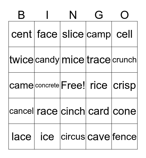 Soft or Hard C? Bingo Card