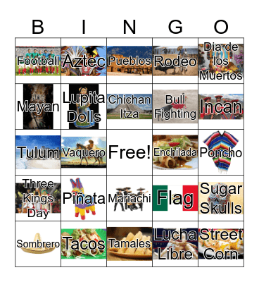 Mexico Bingo Card