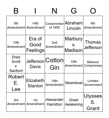 STAAR BINGO D Bingo Card