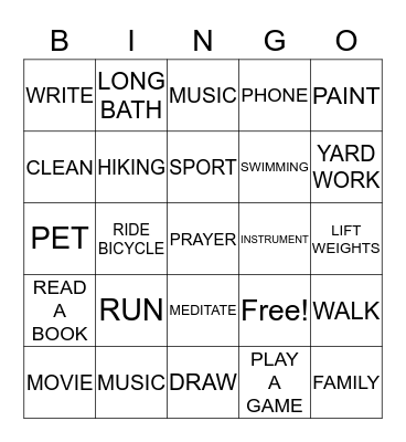 DIVERSION Bingo Card