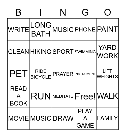 DIVERSION Bingo Card