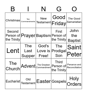 PreCom1 Year End Review Bingo Card