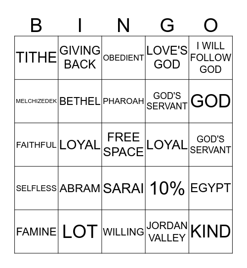 ABRAM Bingo Card