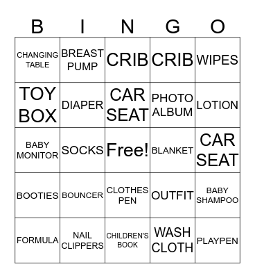 BABY BINGO Card