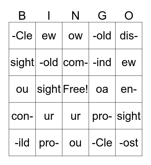 Bingo Blackout! Bingo Card