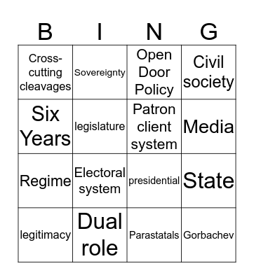 Comp Gov Bing Bingo Card