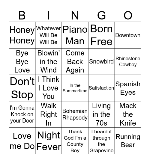 Rotary Bingo 1 Bingo Card
