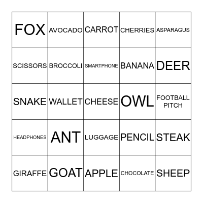 MIXED Bingo 1 Bingo Card