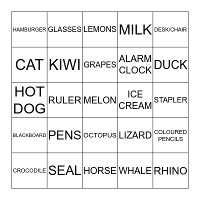 MIXED Bingo 3 Bingo Card