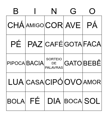 DIA DAS MÃES Bingo Card